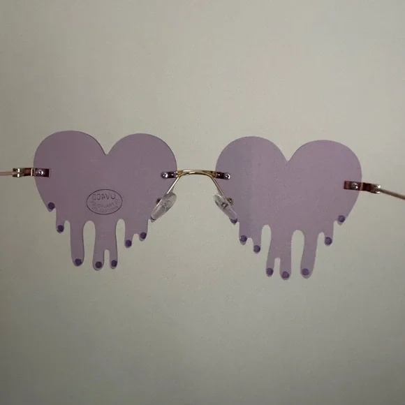 Heart-Shaped Drip Sunglasses - Picture 2 of 3